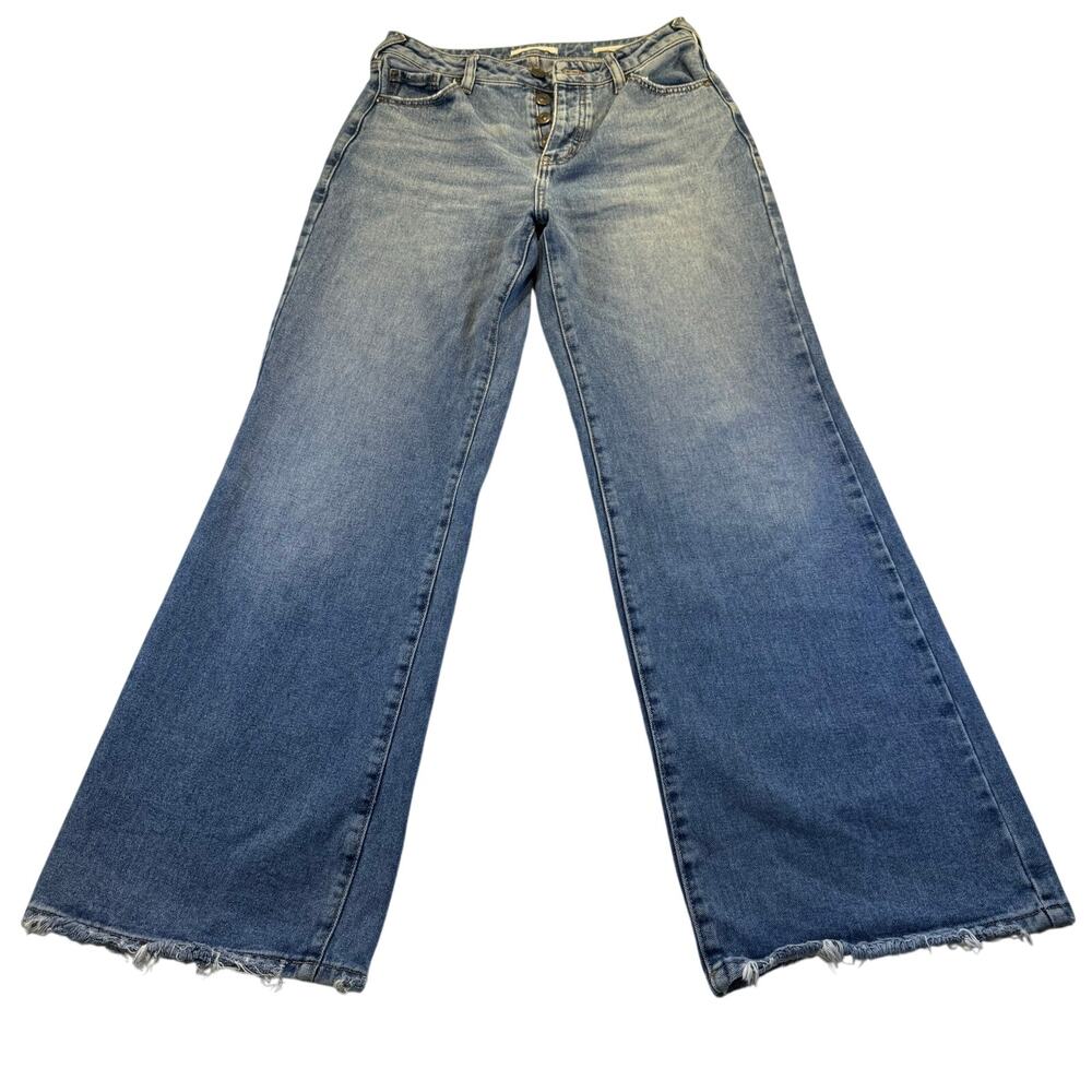 Cleo + Wolf High Rise Loose Wide Leg Denim Jeans Size 28x30